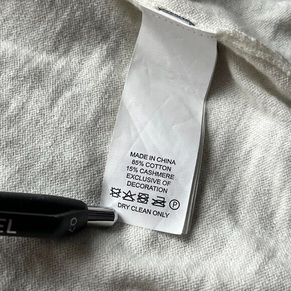 Kate Spade Broome Street Cardigan Womens XS Cream Cashmere/Cotton Blend L/S - Picture 4 of 8